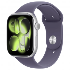 Часы Apple Watch Series 11, 46 мм, алюминий цвета "Silver", ремешок "Purple Fog"