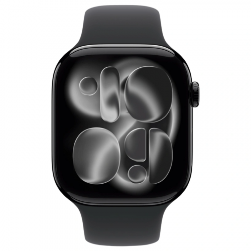 Часы Apple Watch Series 11, 42 мм, алюминий цвета "Jet Black", ремешок "Black" — фото 2