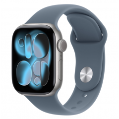 Часы Apple Watch Series 11, 46 мм, алюминий цвета "Silver", ремешок "Anchor Blue"