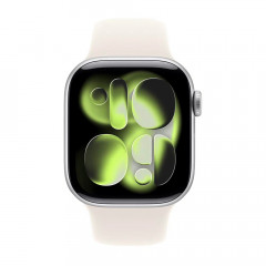 Часы Apple Watch Series 11, 46 мм, алюминий цвета "Silver", ремешок "Starlight" — фото 2