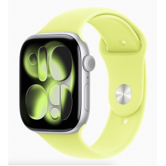 Часы Apple Watch Series 11, 46 мм, алюминий цвета "Silver", ремешок "Neon Yellow"