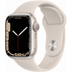 Часы Apple Watch S7 45mm Starlight Aluminium Case with Sport Band