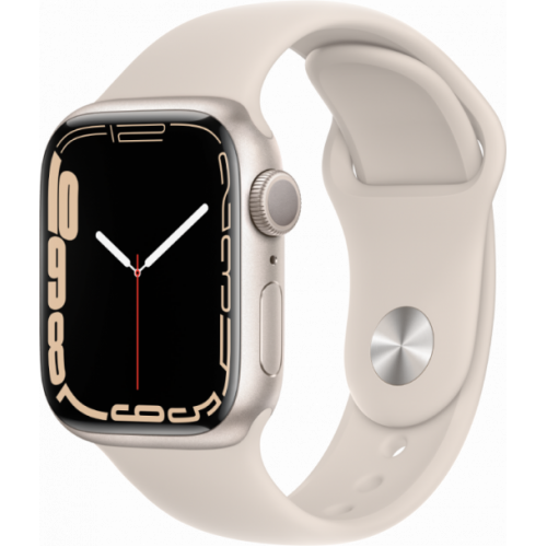 Часы Apple Watch S7 45mm Starlight Aluminium Case with Sport Band