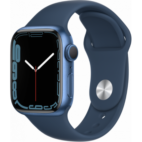 Часы Apple Watch S7 45mm Blue Aluminium Case with Abyss Blue Sport Band
