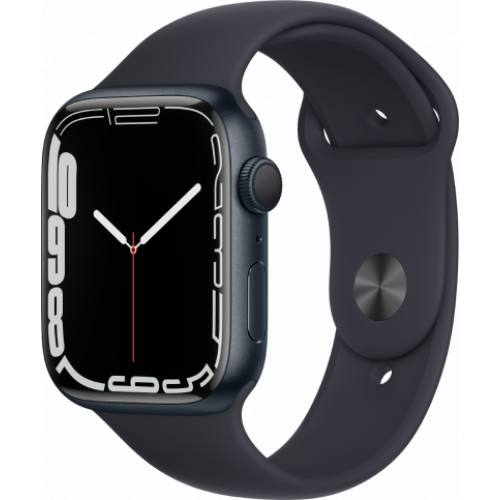 Часы Apple Watch S7 45mm Midnight Aluminium Case with Sport Band