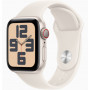 Apple Watch SE 2024, 44 мм, корпус из алюминия цвета «сияющая звезда»