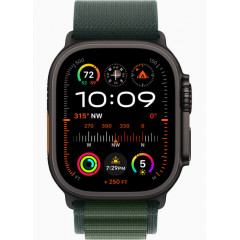 Часы Apple Watch Ultra 2 GPS, 49 мм, корпус из черного титана, ремешок Alpine зеленого цвета — фото 2
