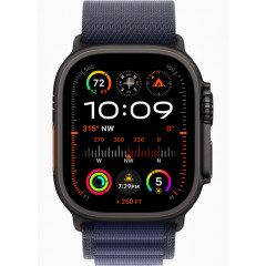 Часы Apple Watch Ultra 2 GPS, 49 мм, корпус из черного титана, ремешок Alpine темно-синего цвета — фото 2