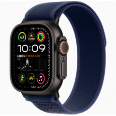 Часы Apple Watch Ultra 2 GPS, 49 мм, корпус из черного титана, ремешок Trail голубого цвета
