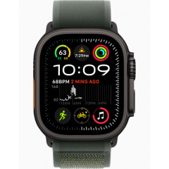 Часы Apple Watch Ultra 2 GPS, 49 мм, корпус из черного титана, ремешок Trail зеленого цвета — фото 2