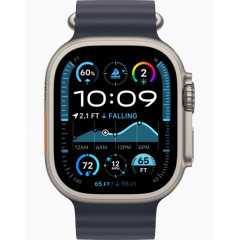 Часы Apple Watch Ultra 2 GPS, 49 мм, корпус из бежевого титана, ремешок Ocean темно-синего цвета — фото 2