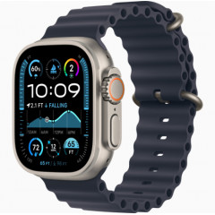 Часы Apple Watch Ultra 2 GPS, 49 мм, корпус из бежевого титана, ремешок Ocean темно-синего цвета
