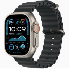 Часы Apple Watch Ultra 2 GPS, 49 мм, корпус из бежевого титана, ремешок Ocean черного цвета