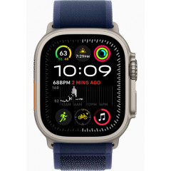 Часы Apple Watch Ultra 2 GPS, 49 мм, корпус из бежевого титана, ремешок Trail голубого цвета — фото 2