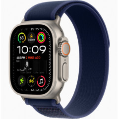Часы Apple Watch Ultra 2 GPS, 49 мм, корпус из бежевого титана, ремешок Trail голубого цвета