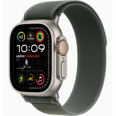 Часы Apple Watch Ultra 2 GPS, 49 мм, корпус из бежевого титана, ремешок Trail зеленого цвета