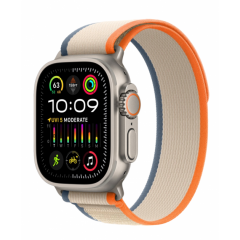 Часы Apple Watch Ultra 2 GPS, 49 мм, корпус из титана, ремешок Trail оранжевого/бежевого цвета