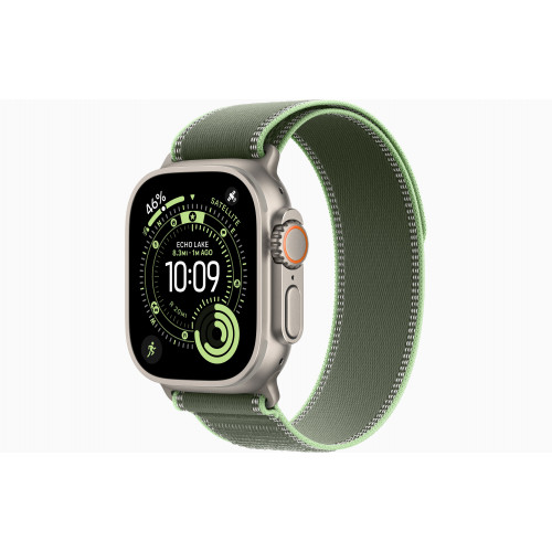 Часы Apple Watch Ultra 3 GPS, 49 мм, корпус из бежевого титана, ремешок Trail Loop цвета Green/Neon