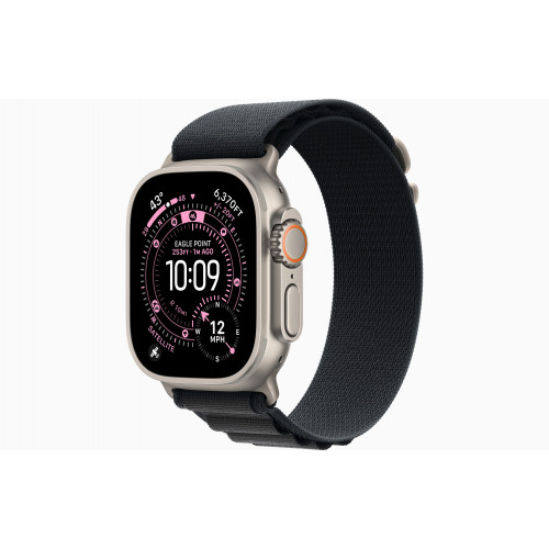 Часы Apple Watch Ultra 3 GPS, 49 мм, корпус из бежевого титана, ремешок Alpine Loop цвета Black